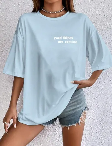 Tricou SHEIN CURVE, bleu