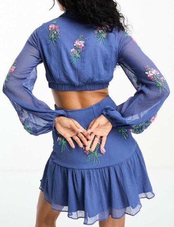 Rochie scurta ASOS, albastru