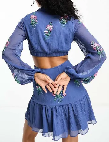 Rochie scurta ASOS, albastru Albastru