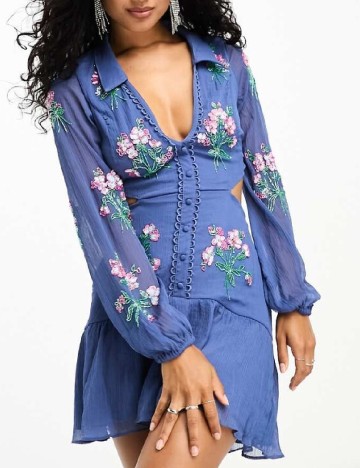 Rochie scurta ASOS, albastru