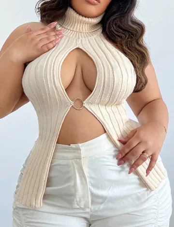 Top SHEIN CURVE, crem Crem