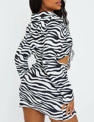 Top Rebellious, alb/negru