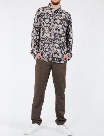 Pantaloni French Connection, maro