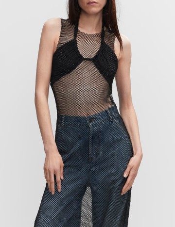 Bluza Mango, negru