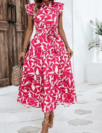 Rochie lunga SHEIN, crem/roz Roz