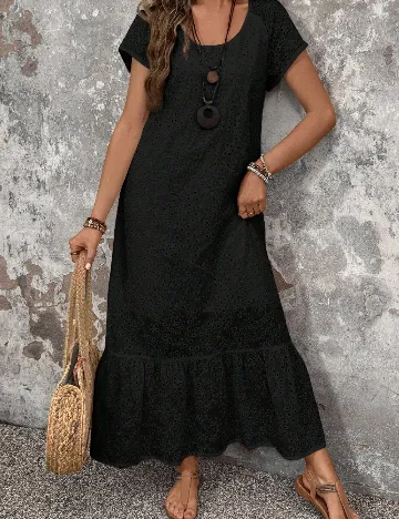 Rochie lunga Emery Rose, negru