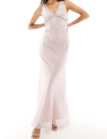 Rochie lunga ASOS, roz Roz