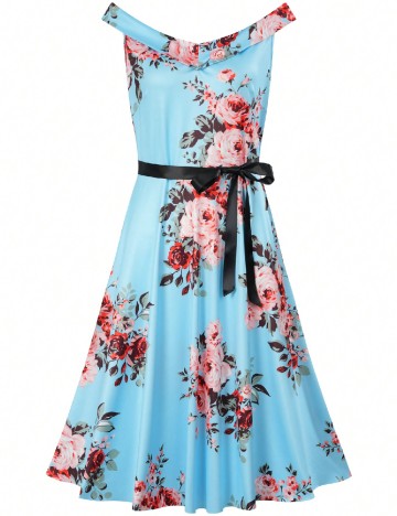 Rochie medie SHEIN, albastru