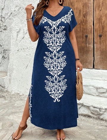 Rochie lunga SHEIN CURVE, albastru