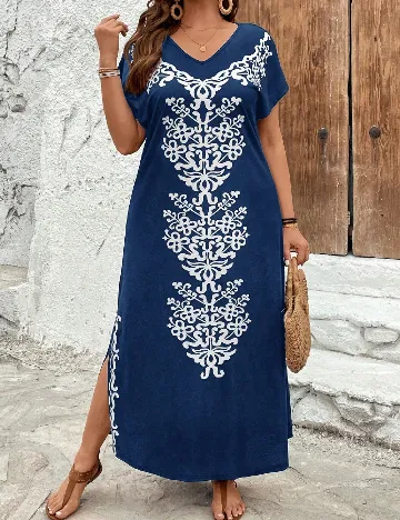 Rochie lunga SHEIN CURVE, bleumarin Albastru