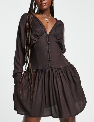 Rochie scurta ASOS, maro