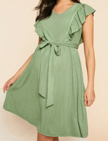 Rochie scurta SHEIN Maternity, verde
