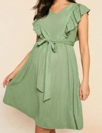 Rochie scurta SHEIN Maternity, verde