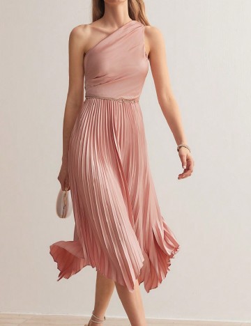 Rochie medie MOTF, roz