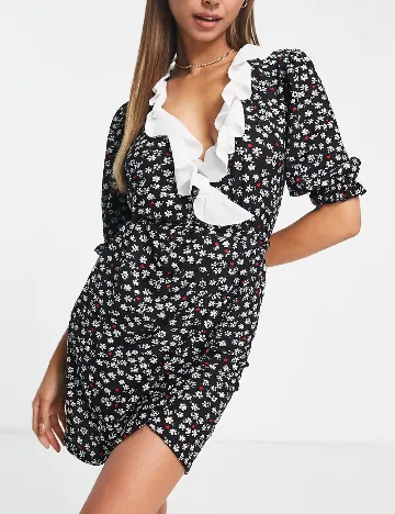 Rochie scurta Miss Selfridge, negru Negru