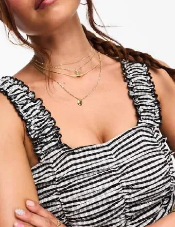 Rochie scurta ASOS, alb/negru Alb