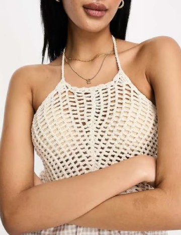 Rochie scurta ASOS, crem