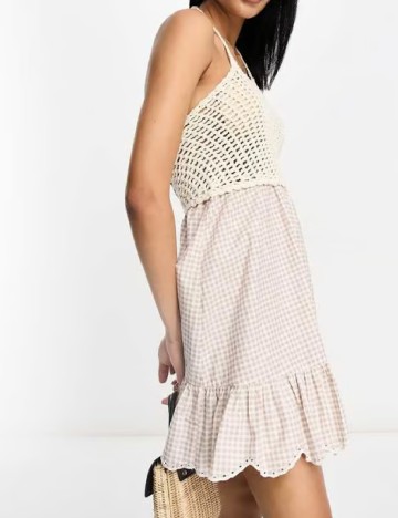 Rochie scurta ASOS, crem