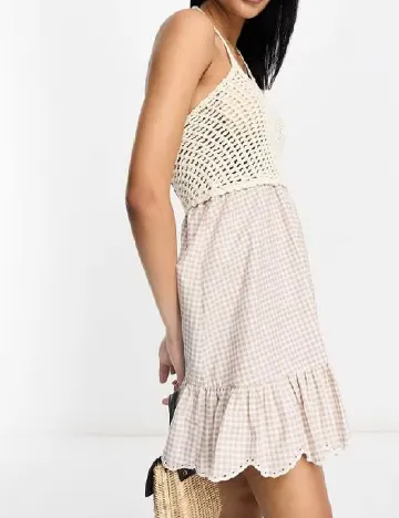 Rochie scurta ASOS, crem