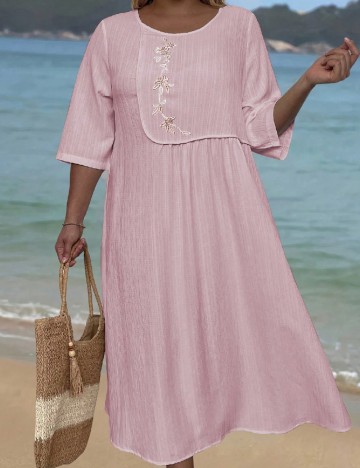 Rochie medie SHEIN CURVE, roz