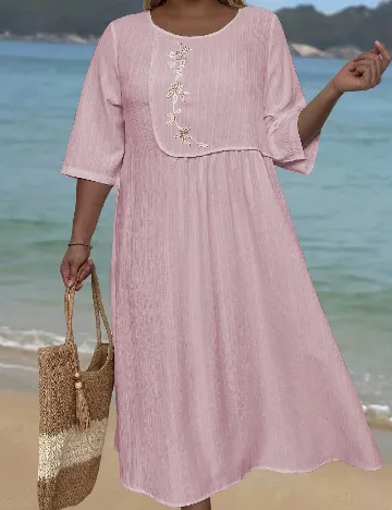 Rochie medie SHEIN CURVE, roz Roz
