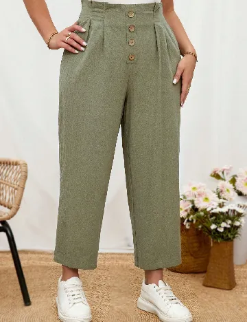 Pantaloni SHEIN CURVE, verde