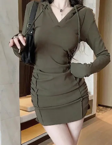 Rochie scurta SHEIN, verde