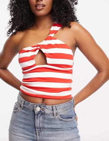 Top ASOS, roz/alb