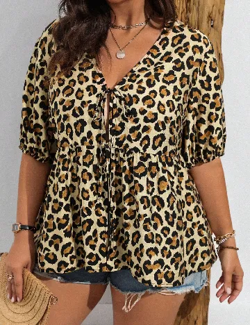 Bluza SHEIN CURVE, animal print Animal print