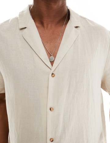 Camasa Asos Plus Size Men, bej