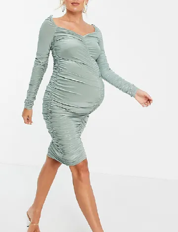 Rochie scurta Club London Maternity, verde Verde