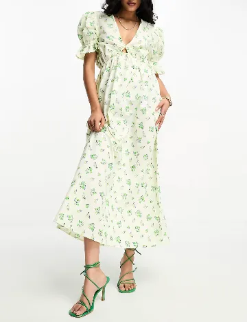 Rochie medie ASOS, verde Verde