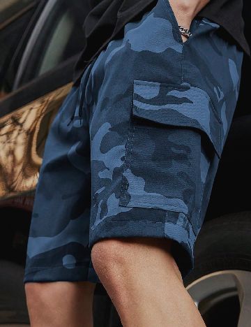 Pantaloni scurti SHEIN, albastru