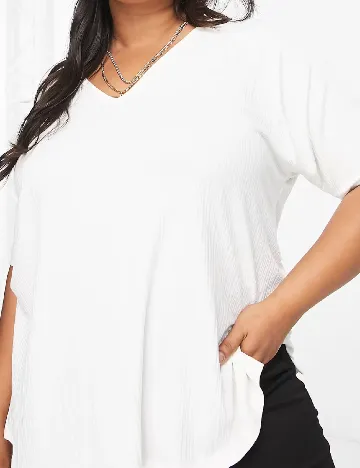 Tricou Oversize ASOS Curve, alb Alb