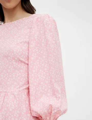 Rochie scurta Pieces, roz Roz