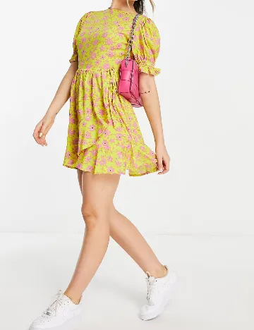 Rochie scurta Influence, galben Galben