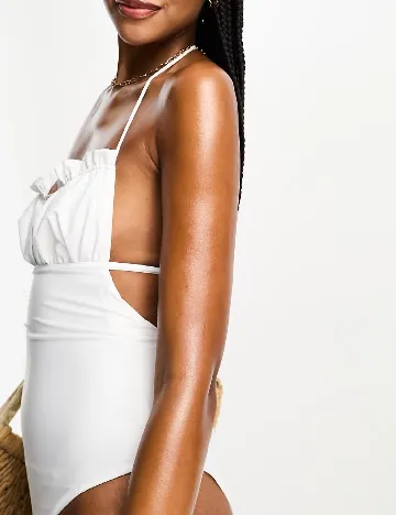 Costum de baie ASOS, alb Alb