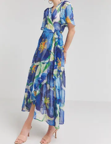 Rochie medie Hope & Ivy, albastru Albastru