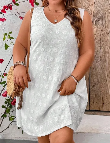 Rochie scurta SHEIN CURVE, alb