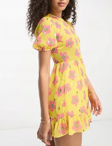 Rochie scurta Never Fully Dressed, galben Galben