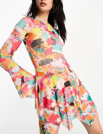Rochie scurta Annorlunda, mix culori Mix culori