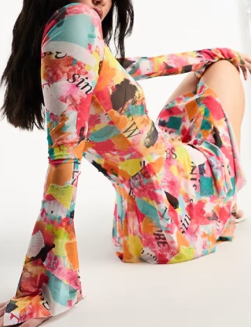 Rochie scurta Annorlunda, mix culori