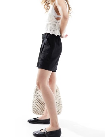 Pantaloni scurti ASOS, negru