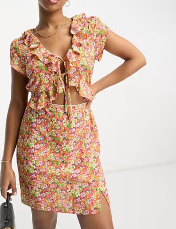 Rochie scurta ASOS, floral print