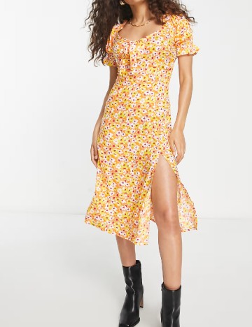 Rochie medie Influence, portocaliu