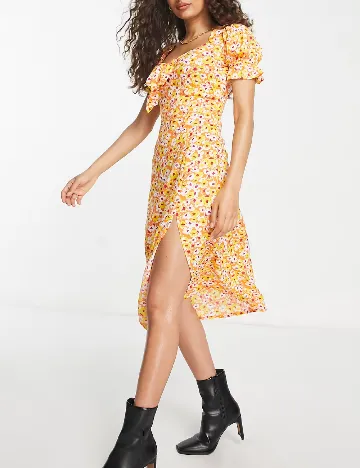 Rochie medie Influence, portocaliu