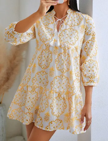 Rochie scurta SHEIN, alb Alb