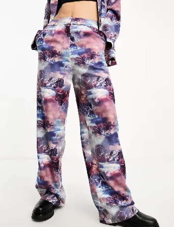Pantaloni Annorlunda, mov Mov