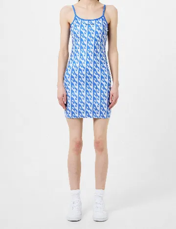 Rochie scurta NICCE, alb/albastru Albastru