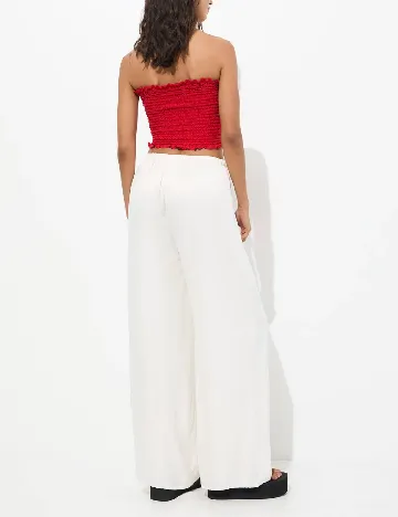 Pantaloni Pull&Bear, alb